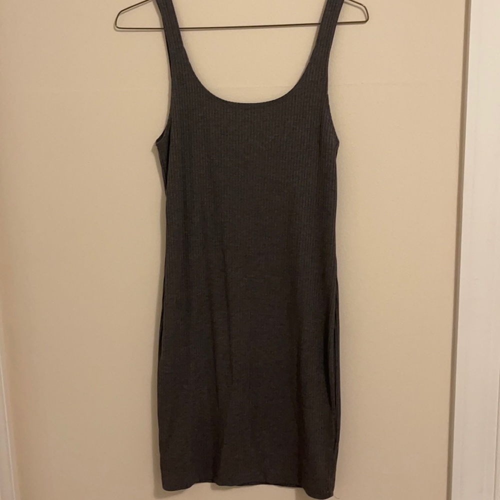 MINKPINK Ribbed Grey Dress
